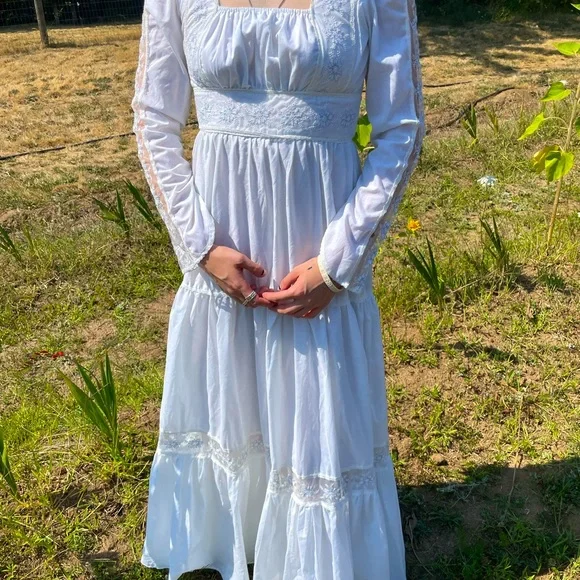 chinese dress ladies Vintage 1970's Striped "Gunne Sax" Maxi Dress  The Only Vintage